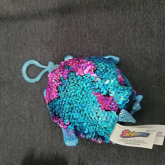 Lot 4 Sequin Shimmeez With Clips Pig Cat Chick & Owl Flip Sequins - Picture 5 of 10